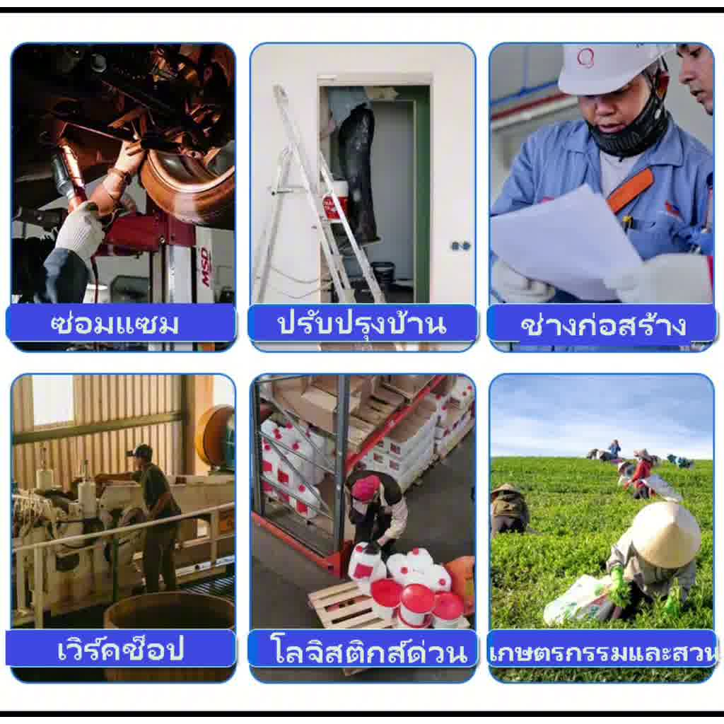 ถุงมือผ้า ถุงมือทอผ้าฝ้าย อย่างหนา (สีขาว/สีเทา) 1โหล/12คู่ - รูปที่ 7