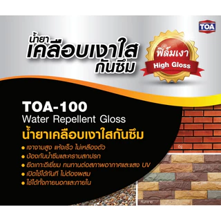 TOA 100 น้ำยาเคลือบเงาใสกันซึม ป้องกันน้ำซึม ป้องกันคราบเชื้อราและ ตะไคร่น้ำ