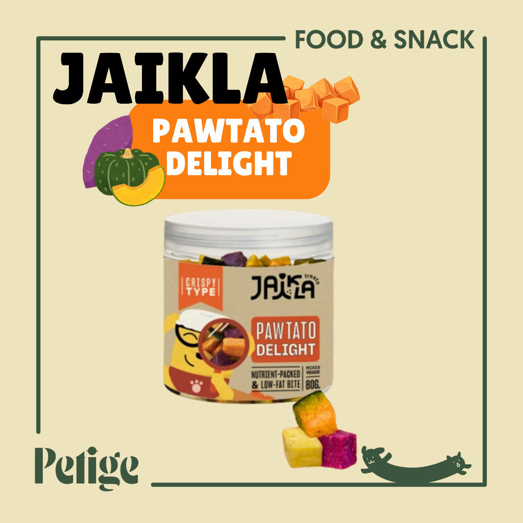 Jaikla Pawtato Delight ขนมมันญี่ปุ่นทอด สำหรับสัตว์เลี้ยง 80 กรัม