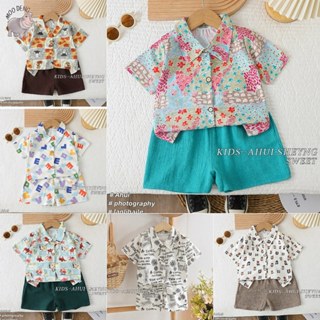 MooDeng baby เสื้อลายดอกเด็ก ชุดสงกรานต์เด็กผู้ช ชุดเสื้อและ…