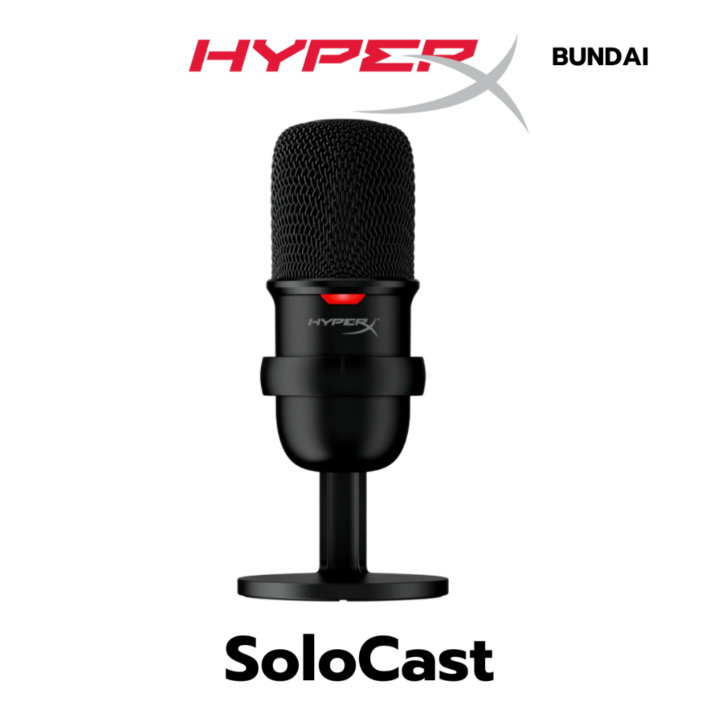 ไมโครโฟนคอม HyperX Solocast USB Condenser Gaming Microphone Black ไมโครโฟน รองรับ PC PS4