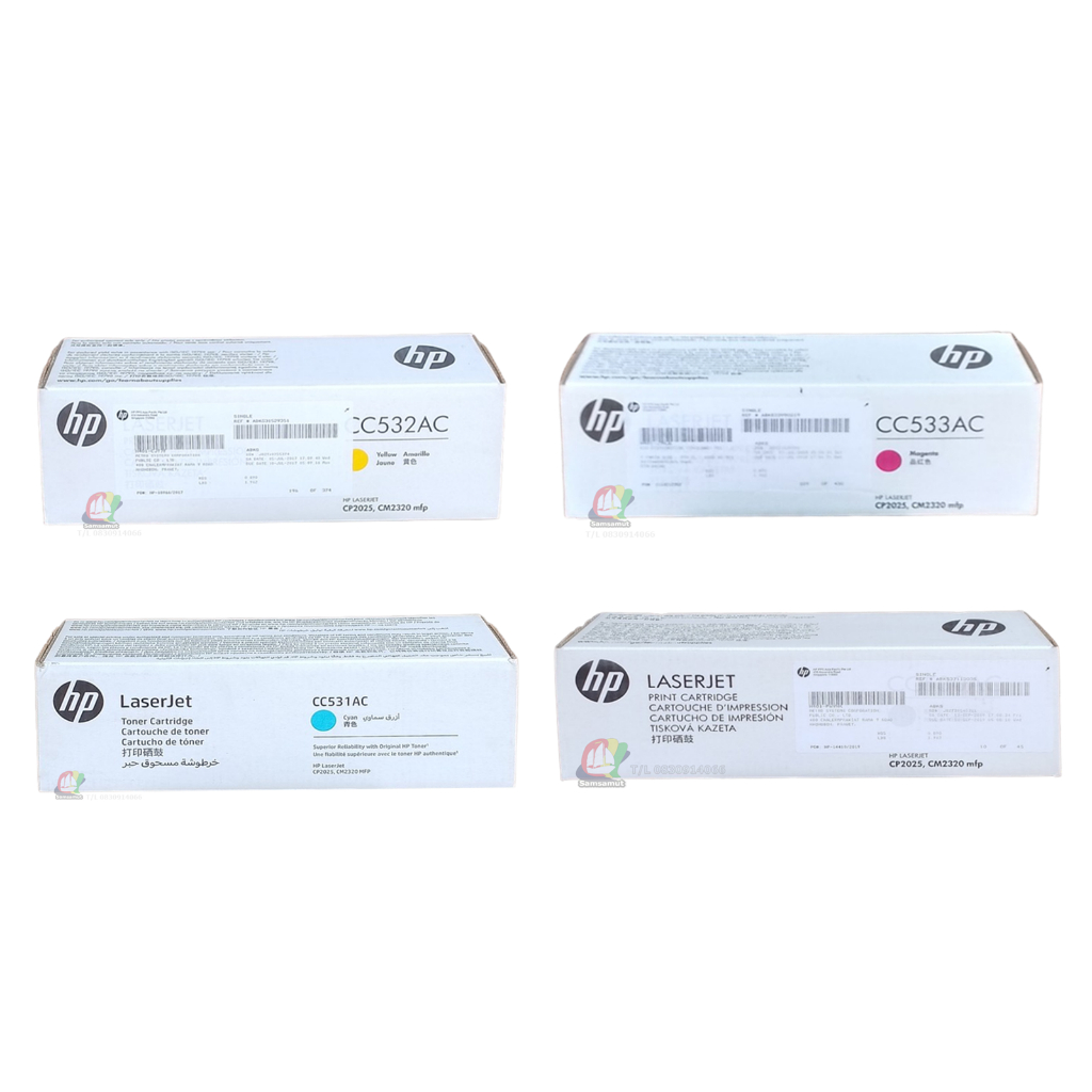 HP 304A หมึกโทนเนอร์ แท้ CC530AC BK , CC531AC, CC532AC , CC530AC , CP2020  CP2025 CM2320nfi CM2320fx