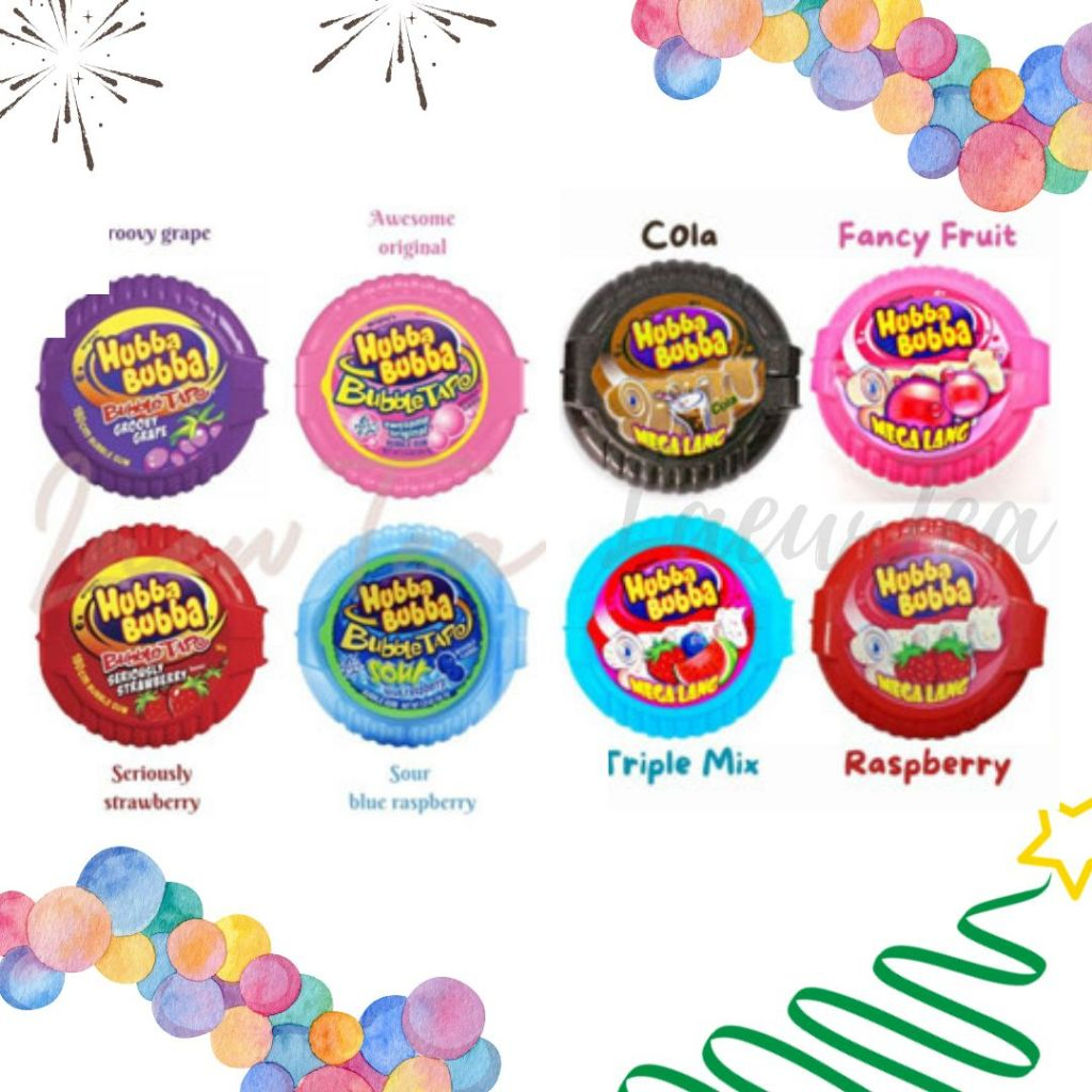 Wrigley's Hubba Bubba Mega Lang หมากฝรั่งตลับเมตร น้ำหนัก 56 กรัม จากยุโรป มี 8 รส
