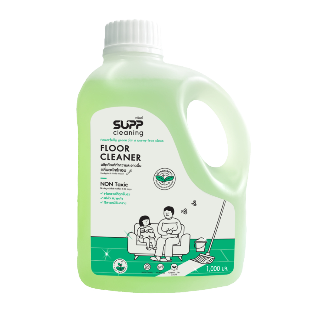 SUPP ทรัพย์ ผลิตภัณฑ์ทำความสะอาดพื้น กลิ่นตะไคร้หอม (Refill / Bottle) Floor Cleaner Lemongrass Scent (700ml / 1000ml)