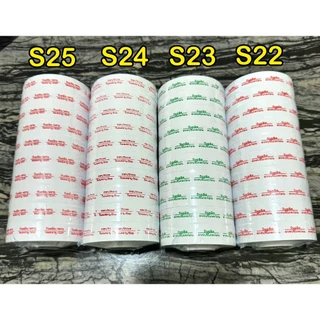 S25 สติกเกอร์ม้วน วันผลิต MFG / หมดอายุ EXP สติกเกอร์ ป้ายราคา สติ๊กเกอร์ติดป้ายราคา สำหรับรุ่น MX-6600L และ MX-6602 .