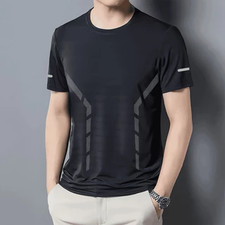 เสื้อแขนสั้น เสื้อออกกำลังกาย สำหรับผู้ชาย ใส่สบาย ระบายเหงื่อได้ดี ผ้านุ่มลื่น ยืดหยุ่นได้ดี