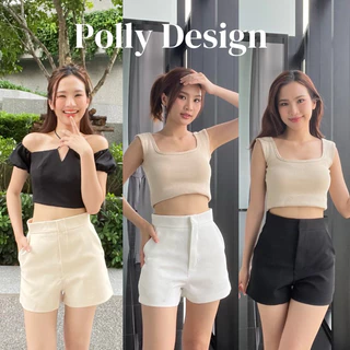 p22 กางเกงขาสั้นผู้หญิง เก็บพุง รุ่นเบสิคซิปหน้า กระชับเข้ารูป