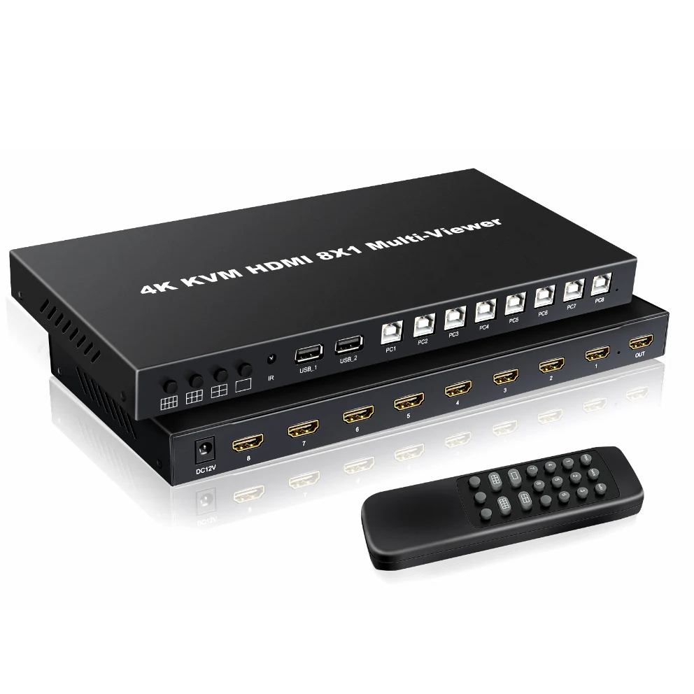 Multi-Viewer HDMI 4K 8X1 con KVM