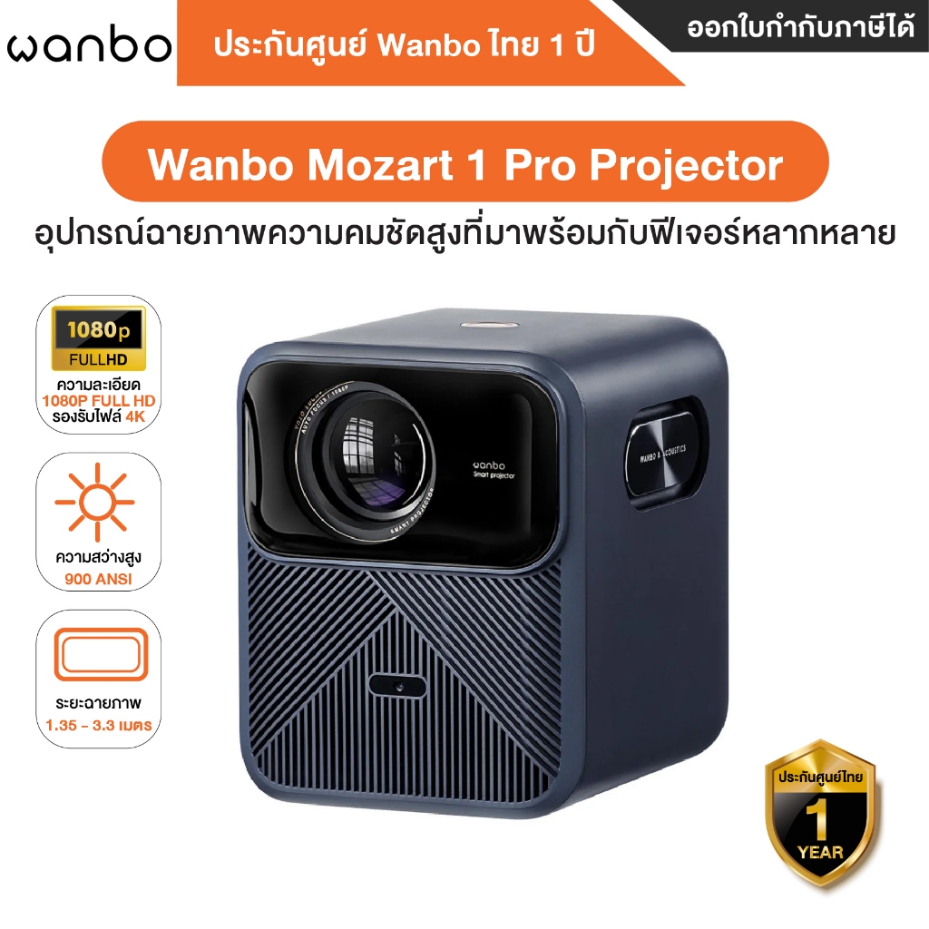 Wanbo Mozart 1 Pro Projector อุปกรณ์ฉายภาพความคมชัดสูงที่มาพร้อมกับฟีเจอร์หลากหลาย
