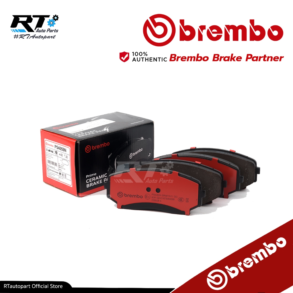 Brembo ผ้าดิสเบรคหน้า Mitsubishi Pajerosport เครื่อง2.4 2.5 ปี15-22 Triton ปี19-22 | P54 059N