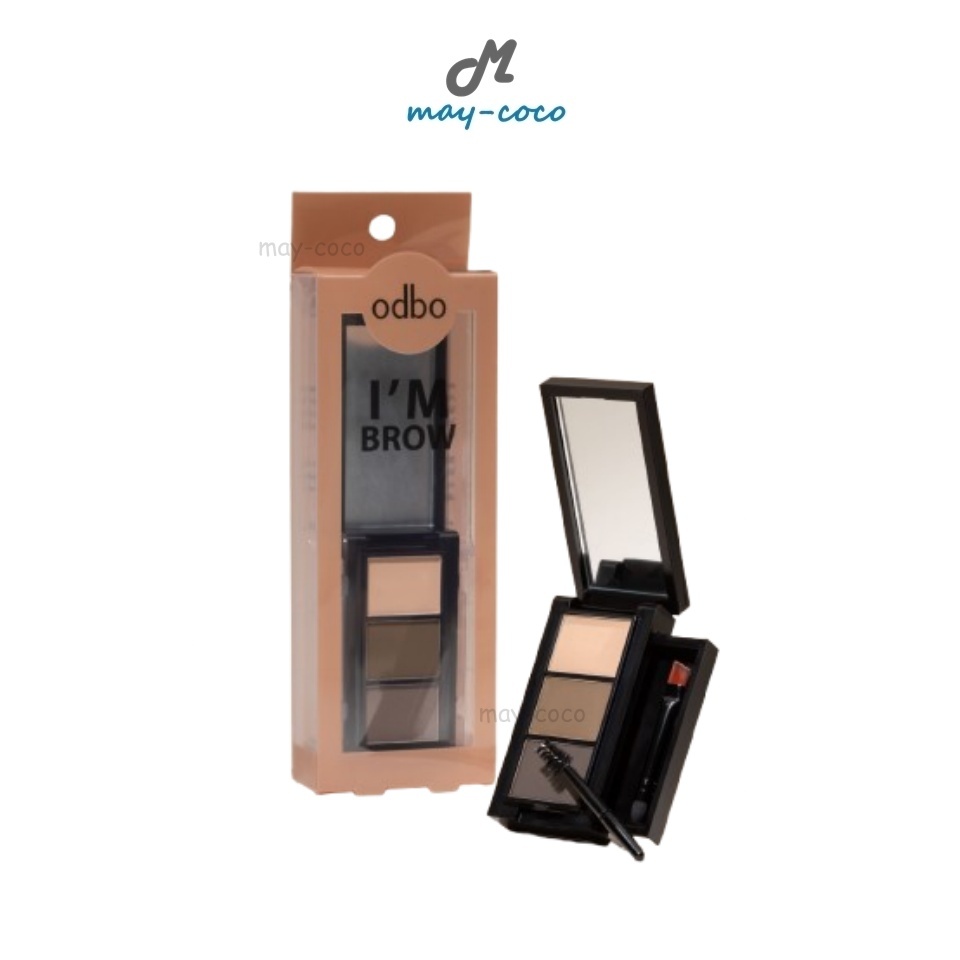 ถูก/แท้/มีไลฟ์ ฝุ่นคิ้ว ODBO I'm Brow พาเลทคิ้ว เขียนคิ้ว เนื้อฝุ่น คิ้วฟุ้ง มีมิติ สวย อุปกรณ์เขียนคิ้ว พกพาง่าย