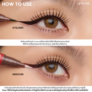 LA GLACE 2 IN 1 EYELINER & REMOVER STICK | อายไลเนอร์ลบได้ลากลาส 2 IN 1 กรีดได้ ก็ลบได้ อายไลเนอร์