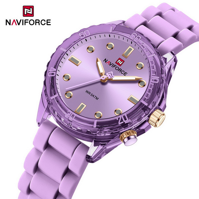 Naviforce นาฬิกาข้อมือผู้หญิง สปอร์ตแฟชั่น NF7115 สายซิลิโคน กันน้ำ ระบบอนาล็อก