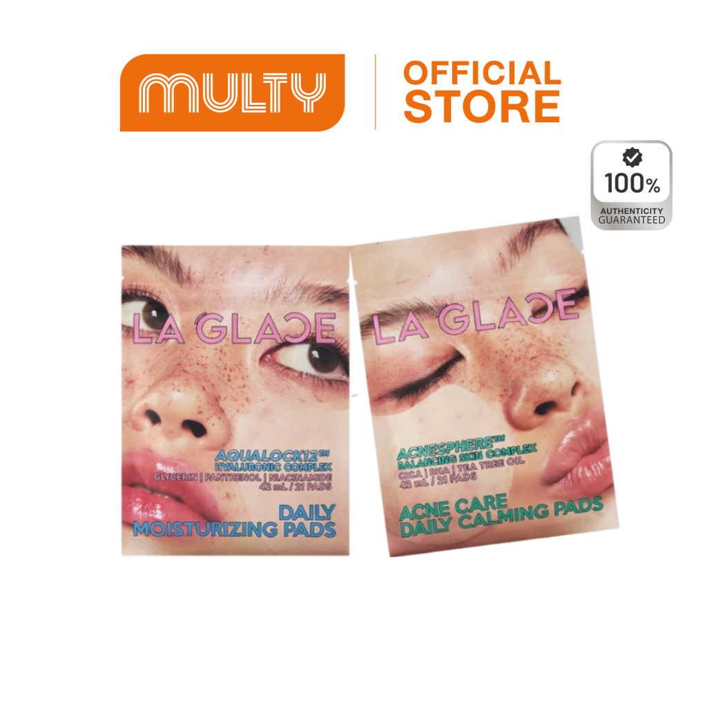 LA GLACE DAILY PADS TRAVEL SIZE | โทนเนอร์แพดลากลาสแบบพกพา มี2สูตร โทนเนอร์แพด ใช้ง่าย พกได้ทุกที่