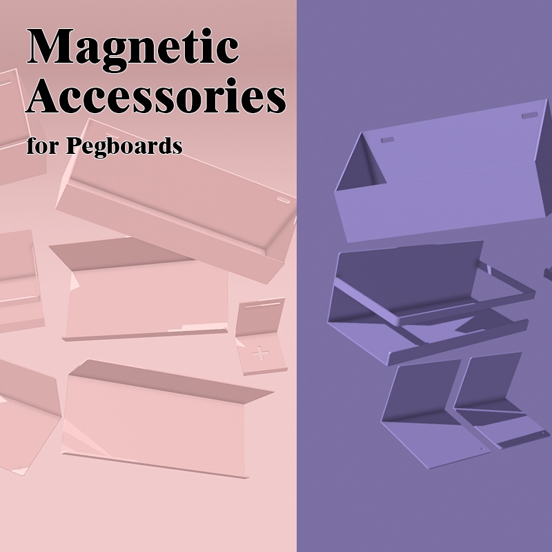 Magnetic Accessories อุปกรณ์เสริมแม่เหล็กสำหรับ Pegboard โลหะ ติดตู้เย็น