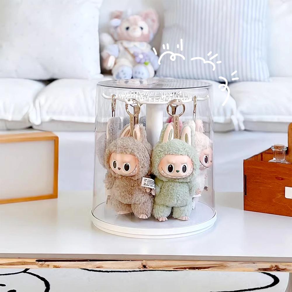กล่องใส่โมเดล กล่องใส่ art toy ตู้โชว์ตุ๊กตา หมุนได้360° พลาสติกอย่างดี  วางซ้อนได้ กล่องโชว์ของสะสม กล่องอะคริลิค