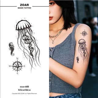 COD🔥 ⚡ส่งจากไทย⚡ แทททู ZOAR🚛L05 Magic tattooสติ๊กเกอร์รอยสัก น่ารัก การ์ตูน กันน้ำ รอยสัก ลายสัก 15 วัน สีดำ