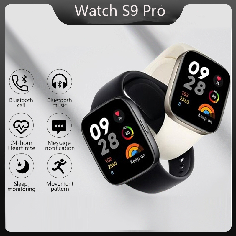 【ใหม่ล่าสุด】 watch S9 Pro นาฬิกาสมาร์ทวอทช์ จอแสดงผล 1.9" กันน้ำ IP67 การวัดออกซิเจนในเลือด นาฬิกาบล