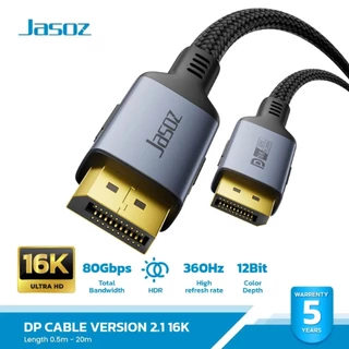 ⚡ส่งจาก กทม⚡JASOZ สาย DP 2.1 (DisplayPort) รองรับความคมชัดสูงสุด 16K ความยาวสาย 1.5 - 3 เมตร