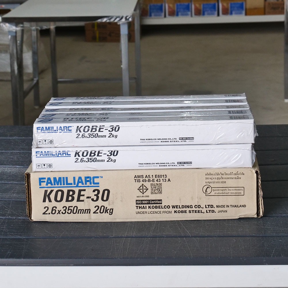 KOBE-30 ลวดเชื่อม โกเบ ลวด เชื่อมเหล็ก (ยกลัง20กิโล) ขนาด 2.6 มิล และ 3.2 มิล (การันตีของแท้100% มีใบเซอร์)