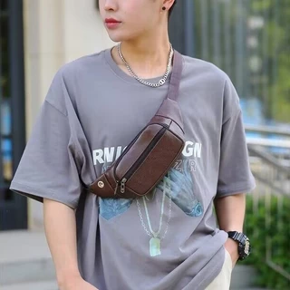 กระเป๋าคาดเอวพ่อค้า หนังอย่างดี มีช่องซิปเยอะ