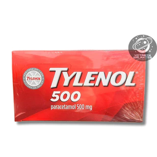 Tylenol 500 mg. ไทลินอลแบบแผง (200 เม็ด)