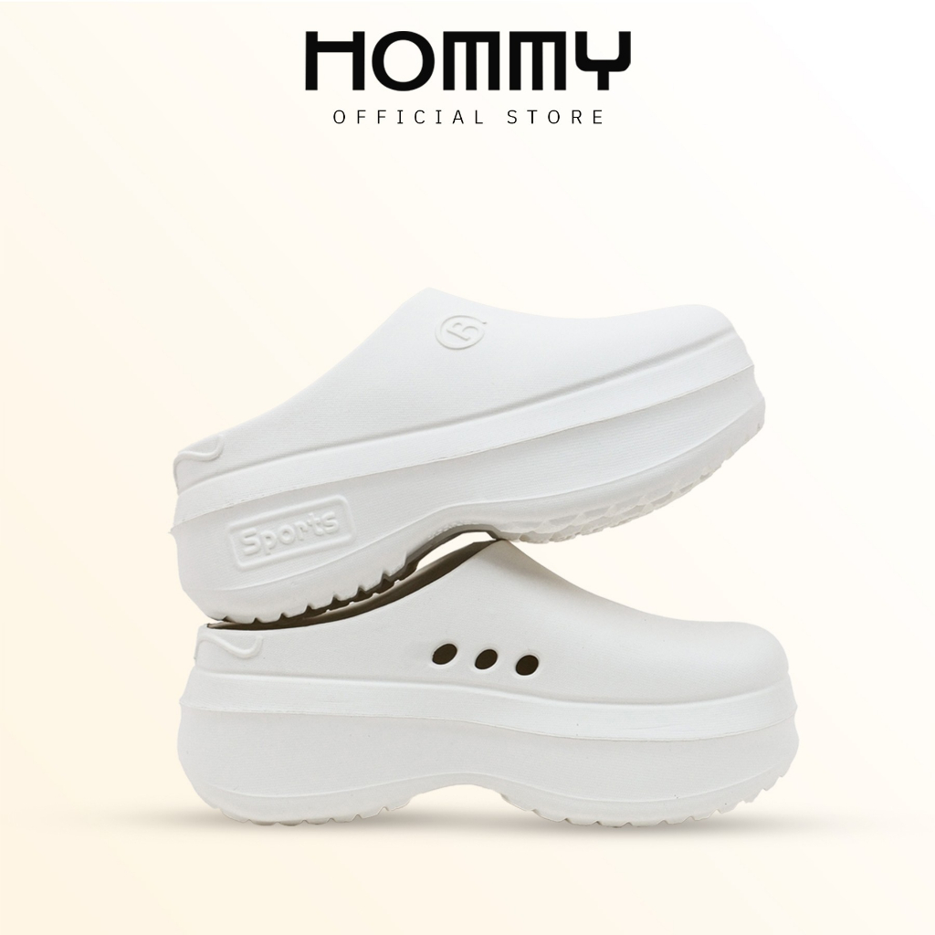【ลด 1 ไซส์ก่อนสั่งซื้อ】HOMMY รองเท้าแตะ รองเท้าหัวโต รองเท้าผู้หญิง กันลื่น พื้นหนา 6 CM.  (SH-2)