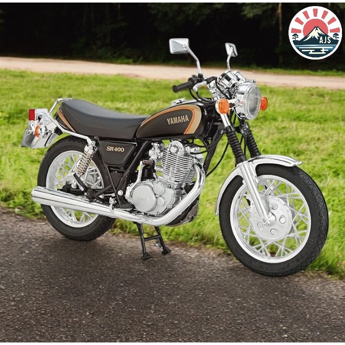 Aoshima Bunka Kyozai 1/12 The Bike Series No.14 Yamaha 1JR SR400 1998 Plastic Model