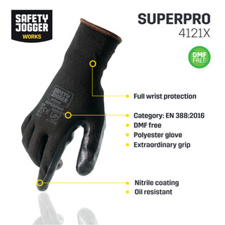 [ลิขสิทธิ์แท้] ถุงมือกันบาด Safety Jogger รุ่น superpro