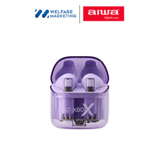 AIWA AT-X80X TWS Bluetooth Earphones หูฟังไร้สายแบบอินเอียร์ กันน้ำระดับ IPX5 Low Latency (ENC)