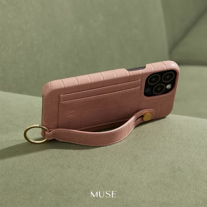 เคสmuse iphone14pro(สีชมพู)