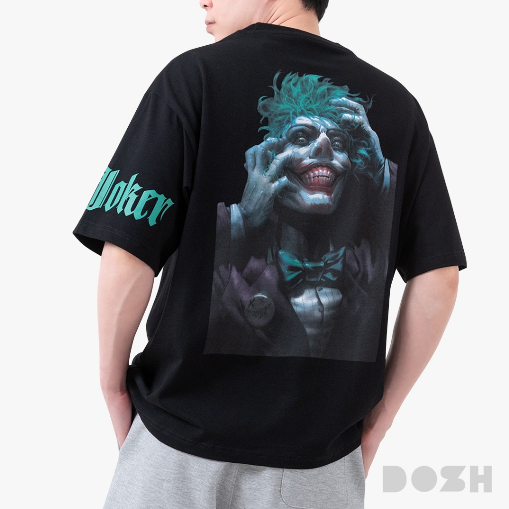 DOSH MEN'S OVERSIZED T-SHIRTS THE JOKER เสื้อยืดโอเวอร์ไซส์ DBMT5301-BL (M-2XL)