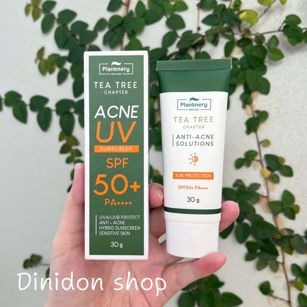 ((dinidon shop)) !!!ลดล้างสต็อก!!!(Exp.02/2026) Plantnery Tea Tree Sun Screen Acne Oil Control SPF50