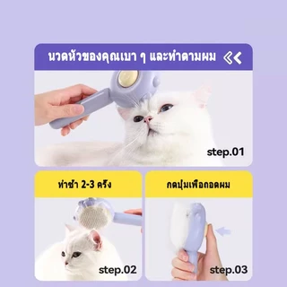 PET Assistant 🔥🔥🔥ล่าสุดหวีแปรงขนสัตว์เลี้ยง มีปุ่มดันขนออก หวีสางเหา ซี่หวีเข้ารหัสเหมาะสำหรับแมวและสุนัข หวีสางไข่เหา