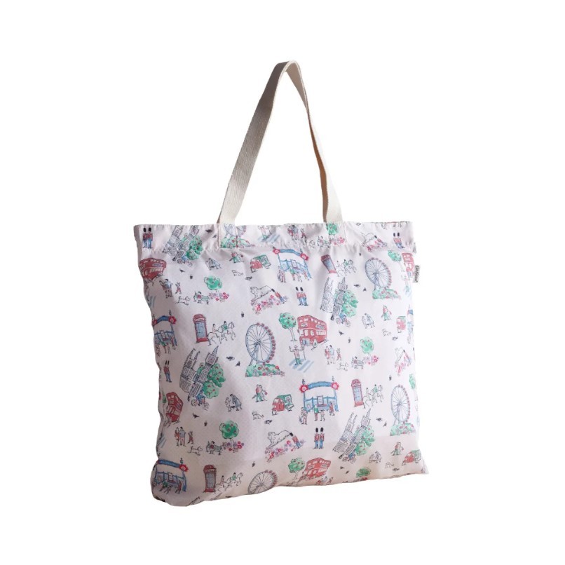 Cath Kidston Female Large Foldaway Tote Lovely London Ecru