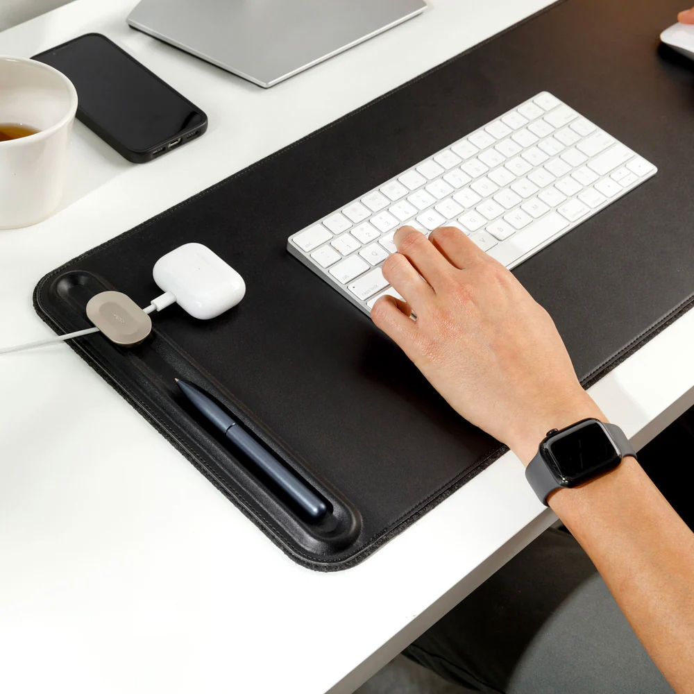 ORBITKEY Desk Mat Slim - Black/ Stone