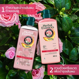 [แพ็คคู่] Herbal Essences Weighty & Strong Conditioner 600ml x2 เฮอร์บัล เอสเซนส์ ครีมนวดผม เพื่อผมแข็งแรง 600 มล. x2
