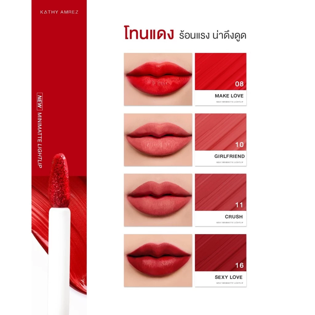 ลิปมินิแมท จูบไม่หลุด KATHY AMREZ MINI MATTE LIGHT LIP thumbnail 8