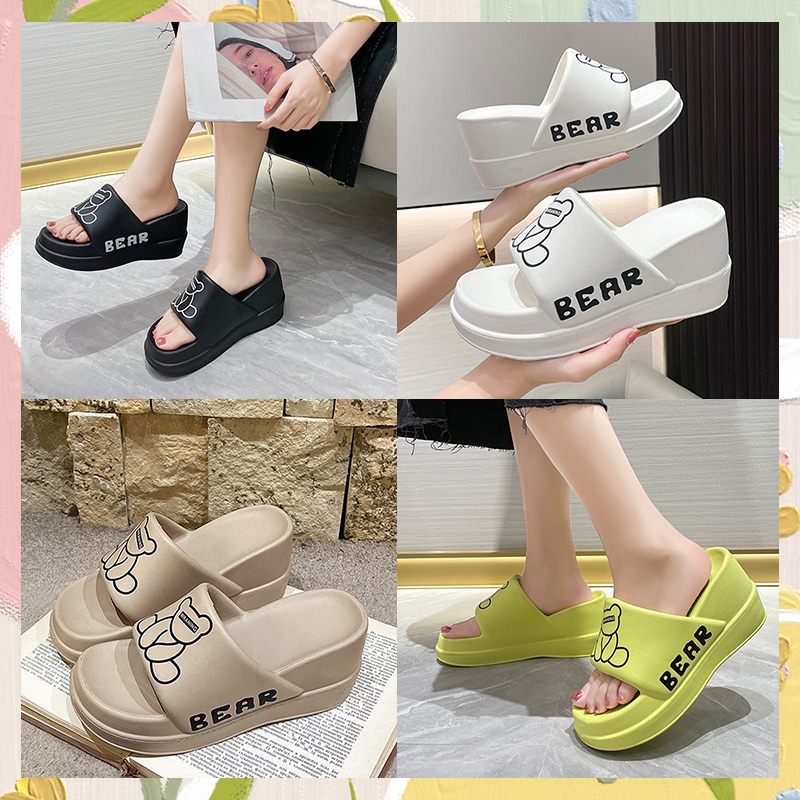 Kicks  คอลเลคชั่นใหม่พร้อมส่ง รองเท้าแตะเสริมส้นแฟชั่น งานสวย มาพร้อมความสูง 6.5 cm ดีเทลงานรองเท้าบอกเลยว่าน่ารักฉ่ำ รูปที่ 8