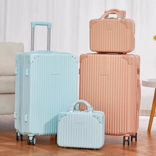 FASHION BUTLE กระเป๋าเดินทาง Luggage set | กระเป๋าเครื่องสำอาง (14 นิ้ว) + กระเป๋าเดินทาง（20/24/28 นิ้ว）baggage luggage