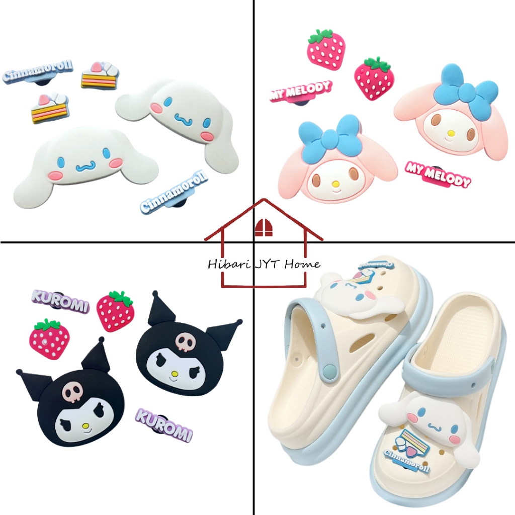 จิบิ ตัวติดรองเท้า ชุดเซทจิ๊บบิท DIY ตกแต่งรองเท้า เมโลดี้ คุโรมิ ชินนาม่อน