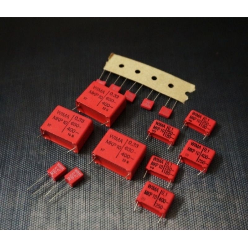 คาปาซิเตอร์โมแอมป์จิ๋ว Capacitor 1%WIMA Germany มีทั้ง Mkp และ Mks รุ่นคัดประจุมีค่าคาดเคลื่อนต่ำ Tolerance 1%