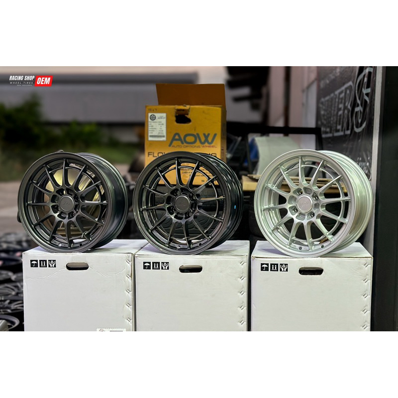 ล้อแม็ก NT03M 15x6.5 ET35 4รู100 ลายแมงมุม (สินค้า 1 ชุด = 4 วง)