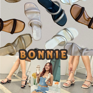 Bonnie รองเท้าเสริมส้น ส้นกลมพื้นสูง1นิ้ว น้ำหนักเบานุ่มใส่ส…