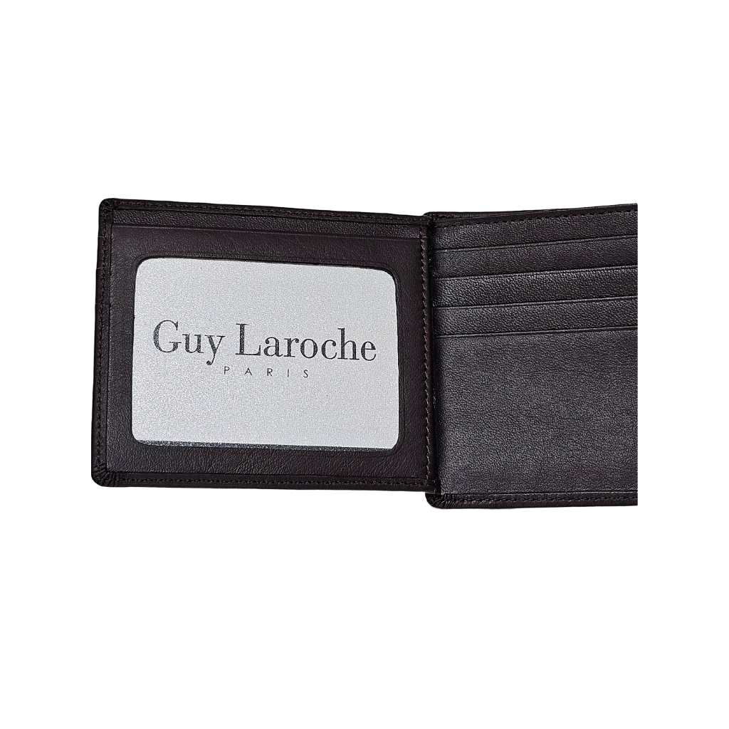Guy Laroche กระเป๋าสตางค์ พับสั้นมีชิ้นเครดิตเปิดซ้าย สีน้ำตาล รุ่นCENTURIONII (BW12545R5)