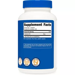 Nutricost Yohimbine HCL 5 mg (30/120/240 Capsules)