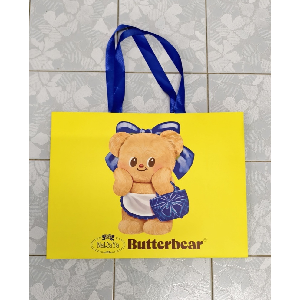 สินค้าพร้อมส่ง!!! ถุงกระดาษ​ Naraya Butterbear น้องเนย