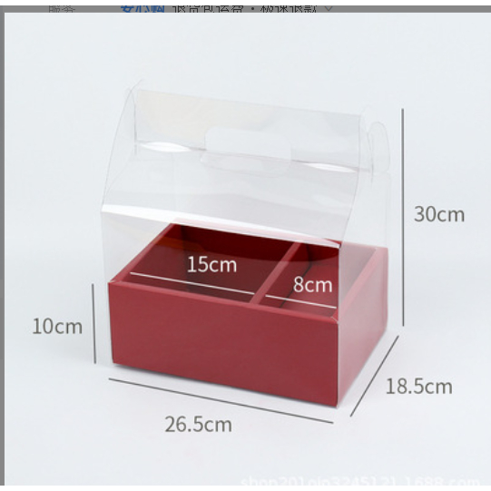 🍍🍍PK🍍🍍กล่องพับ พลาสติกใส หูหิ้วเล็ก กล่องดอกไม้ใส กล่องของชำร่วย - รูปที่ 6