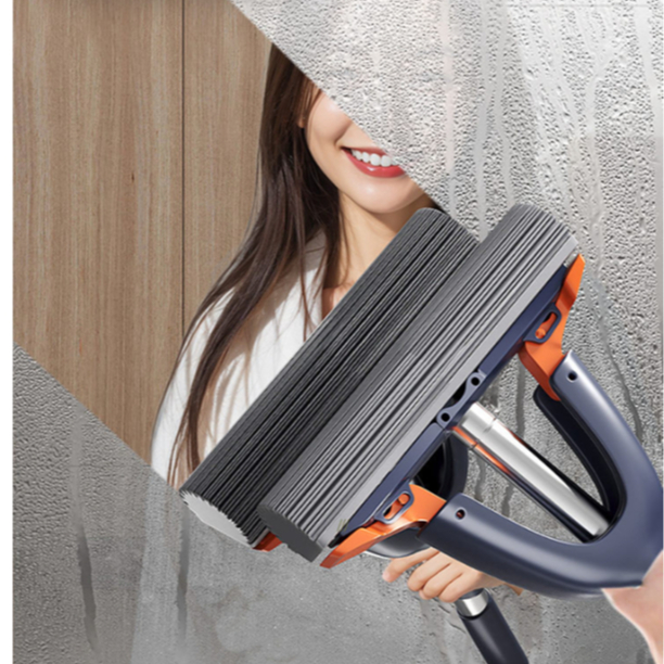 YY  Mini Mop ไม้ถูพื้น เช็ดกระจก ขนาดพกพา พร้อมฟังชั่นบิดน้ำในตัว HL 1719 1715 1729-L