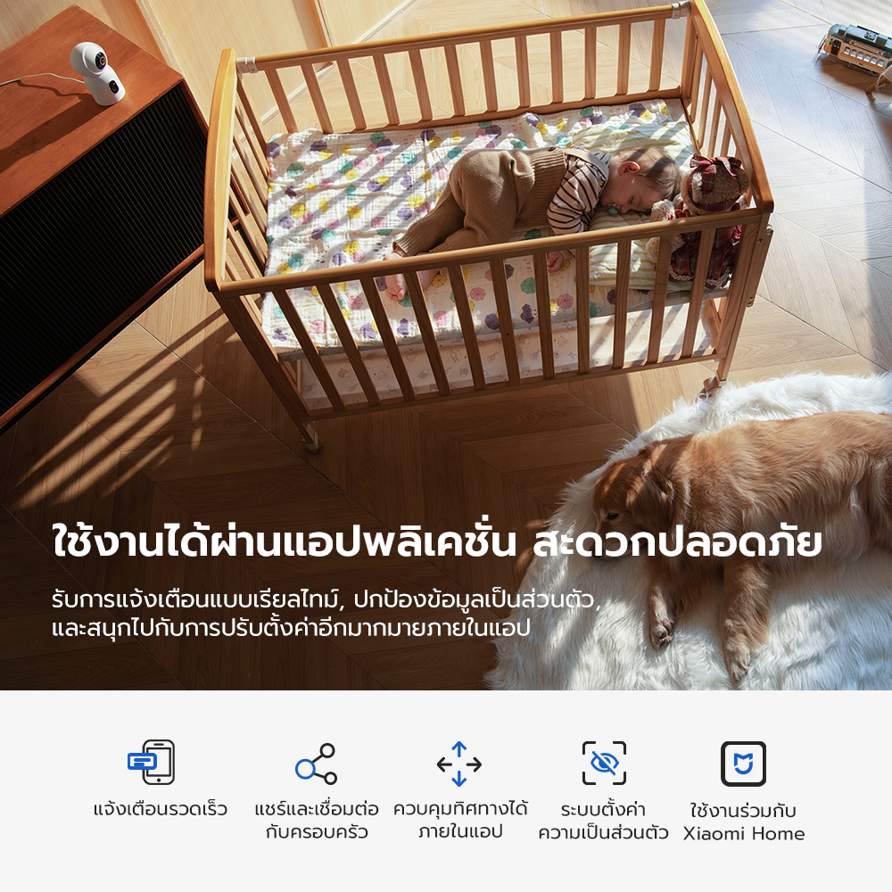 [ลดเหลือ 1691] IMILAB C30 Dual กล้องวงจรปิด 2 เลนส์ ความคมชัด 3K+3K รองรับแอปฯ Xiaomi Home -2Y